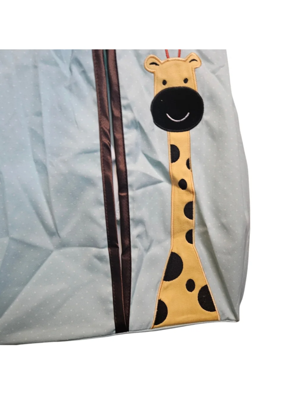 Lambs & Ivy Blue Giraffe Hanging Diaper Caddy Nursery Crib Organizer